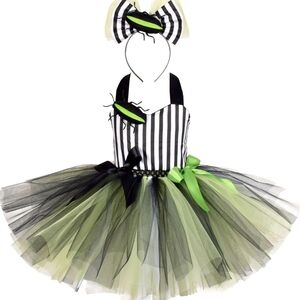 IBTOM CASTLE Kids Girl Halloween Costume Sleeveless Ruffle Tulle Tutu Dress